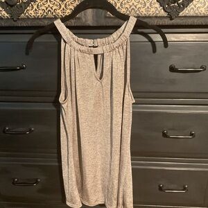 Elegant Metallic Gold & Black Sleeveless INC Top